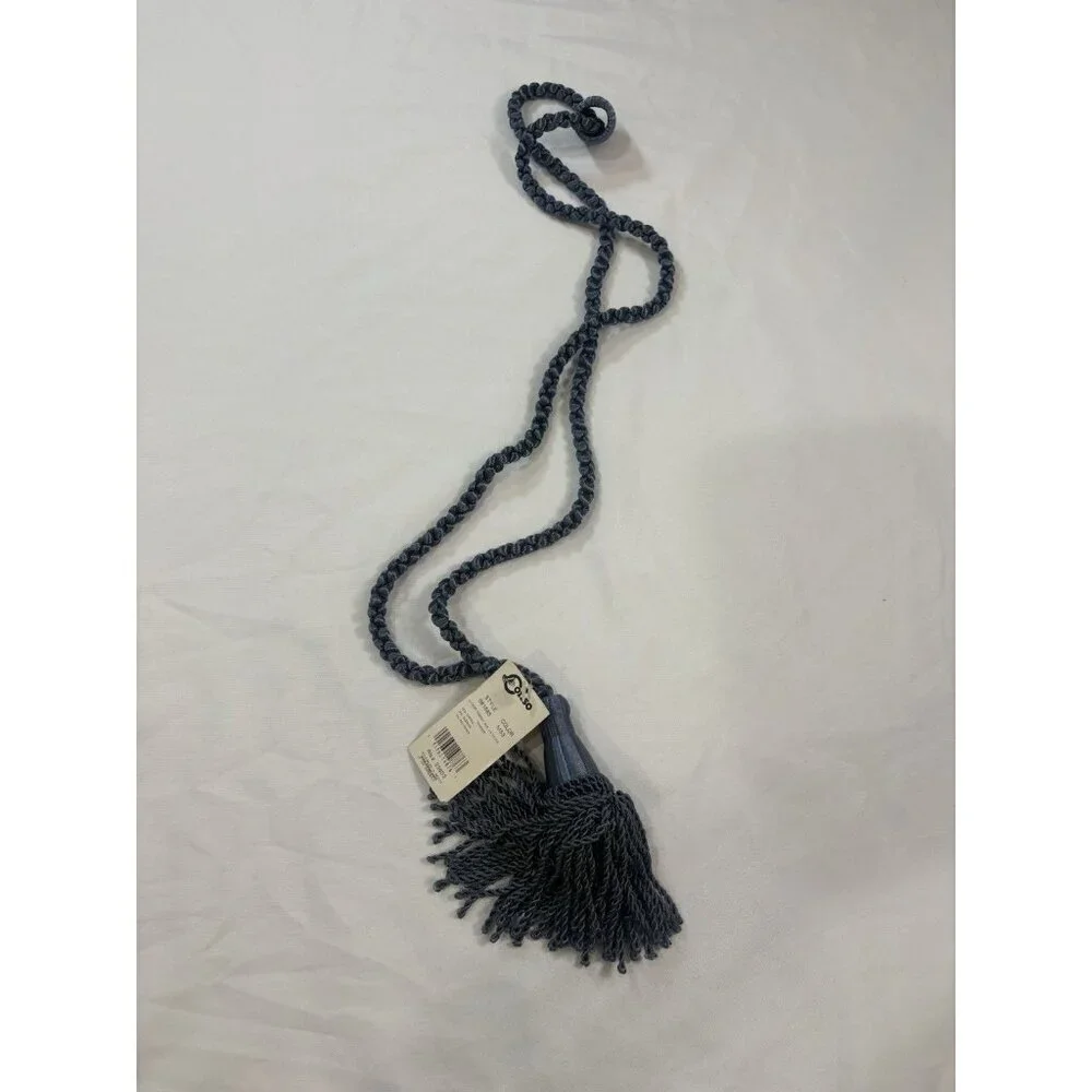 Conso Single Blue Tiebacks Drapery Curtain Twisted Rope Tassel 24” x 5”